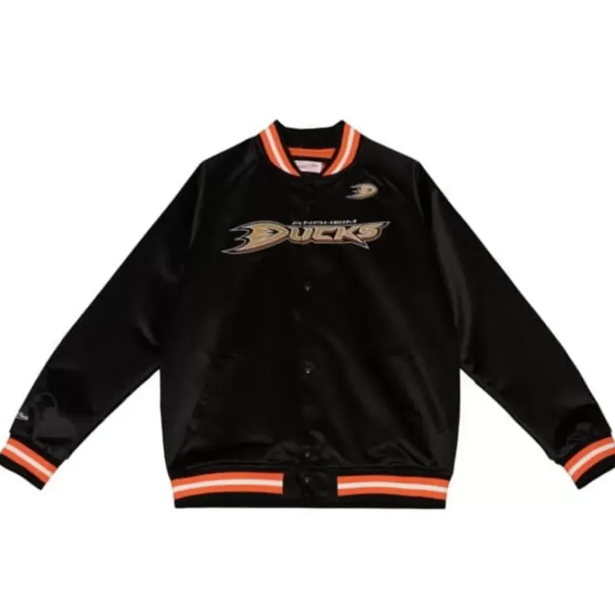 Mitchell & Ness Jackets & Outerwear-Lightweight Satin Jacket Anaheim Ducks