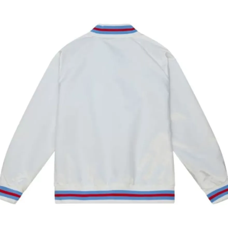 Mitchell & Ness Jackets & Outerwear-Lighweight Satin Jacket Houston Oilers