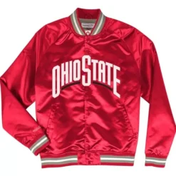 Mitchell & Ness Jackets & Outerwear-Lighweight Satin Jacket Ohio State