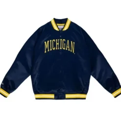 Mitchell & Ness Jackets & Outerwear-Lighweight Satin Jacket University Of Michigan