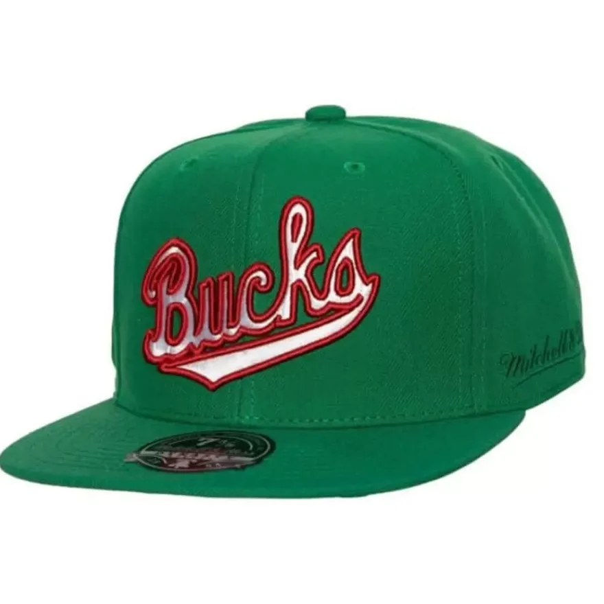 Mitchell & Ness Fitted-Logo History Fitted Hwc Milwaukee Bucks