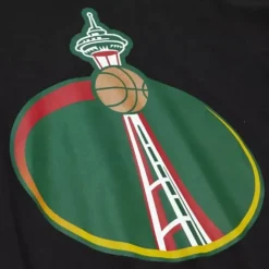 Mitchell & Ness T-Shirts & Tops-Logo Remix Tee Seattle Supersonics