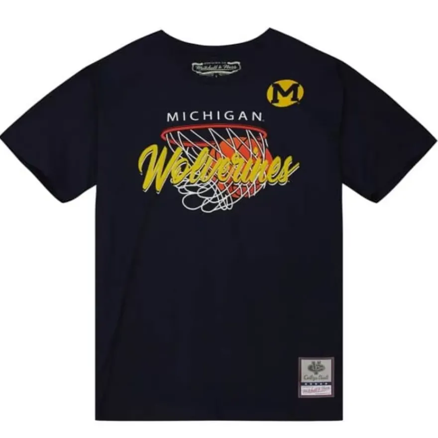 Mitchell & Ness T-Shirts & Tops-Madness Hoops Tee University Of Michigan