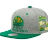 Mitchell & Ness Snapback-Melton Patch Snapback Hwc Seattle Supersonics