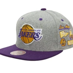 Mitchell & Ness Snapback-Melton Patch Snapback Los Angeles Lakers