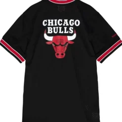 Mitchell & Ness T-Shirts & Tops-Mesh 1/4 Zip Chicago Bulls