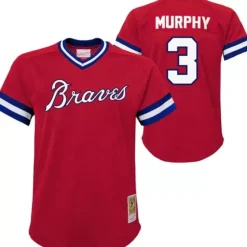 Mitchell & Ness Big Kids-Mesh Bp Jersey Atlanta Braves 1980 Dale Murphy