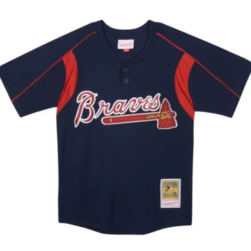 Mitchell & Ness Big Kids-Mesh Bp Jersey Atlanta Braves Chipper Jones