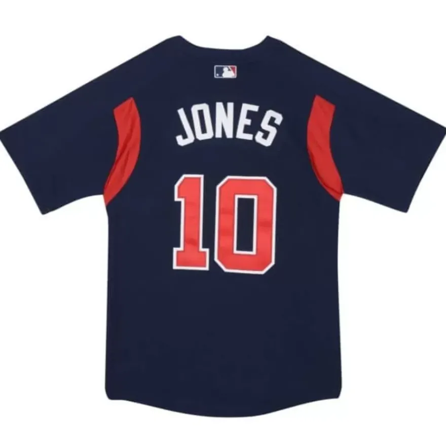 Mitchell & Ness Big Kids-Mesh Bp Jersey Atlanta Braves Chipper Jones