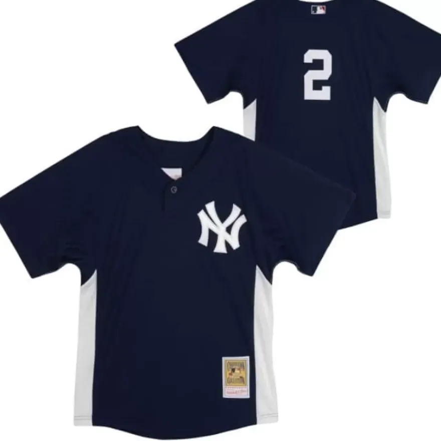 Mitchell & Ness Big Kids-Mesh Bp Jersey New York Yankees Derek Jeter