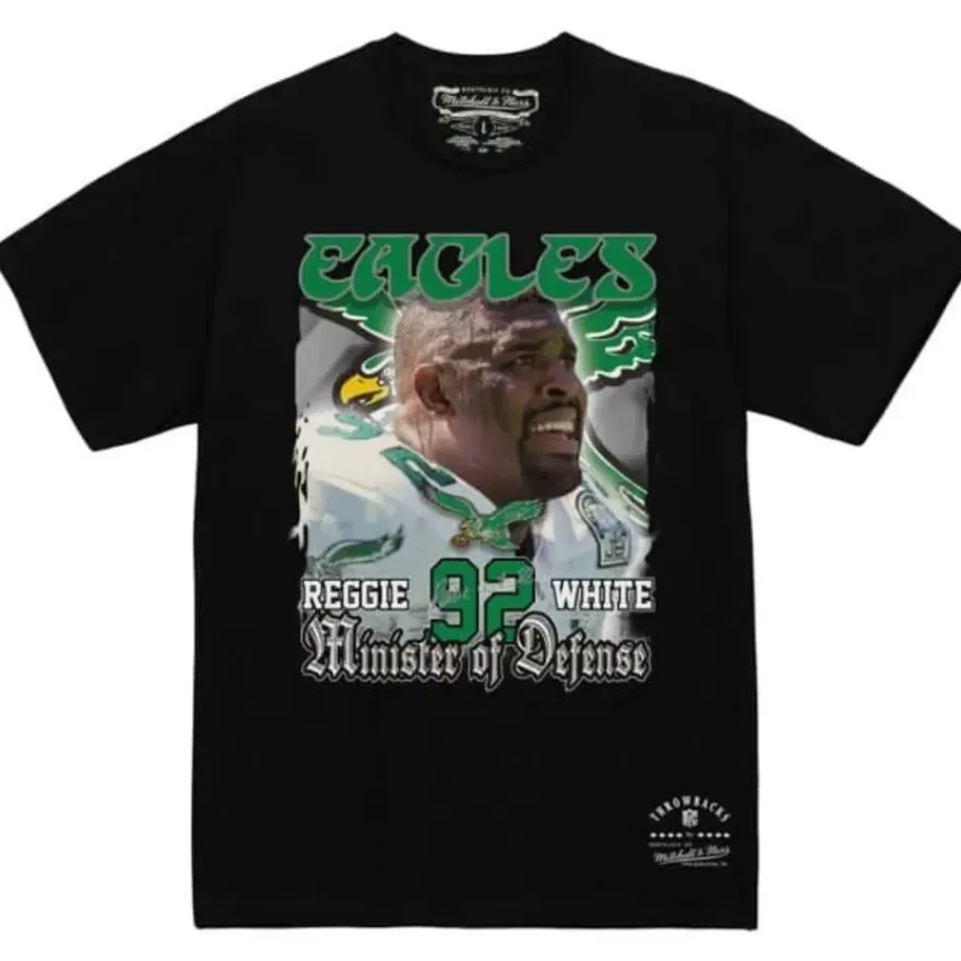 Mitchell & Ness T-Shirts & Tops-Minister Of Defense Tee Philadelphia Eagles Reggie White