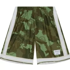 Mitchell & Ness M&N Brand-Ghost Green Camo Replica Branded Shorts