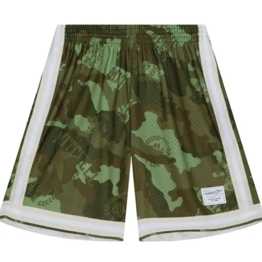 Mitchell & Ness M&N Brand-Ghost Green Camo Replica Branded Shorts