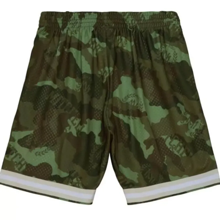 Mitchell & Ness M&N Brand-Ghost Green Camo Replica Branded Shorts