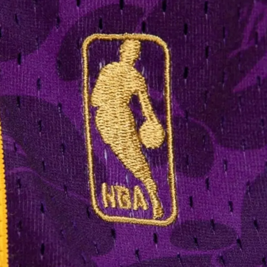 Mitchell & Ness Shorts-M&N X Bape Los Angeles Lakers Shorts
