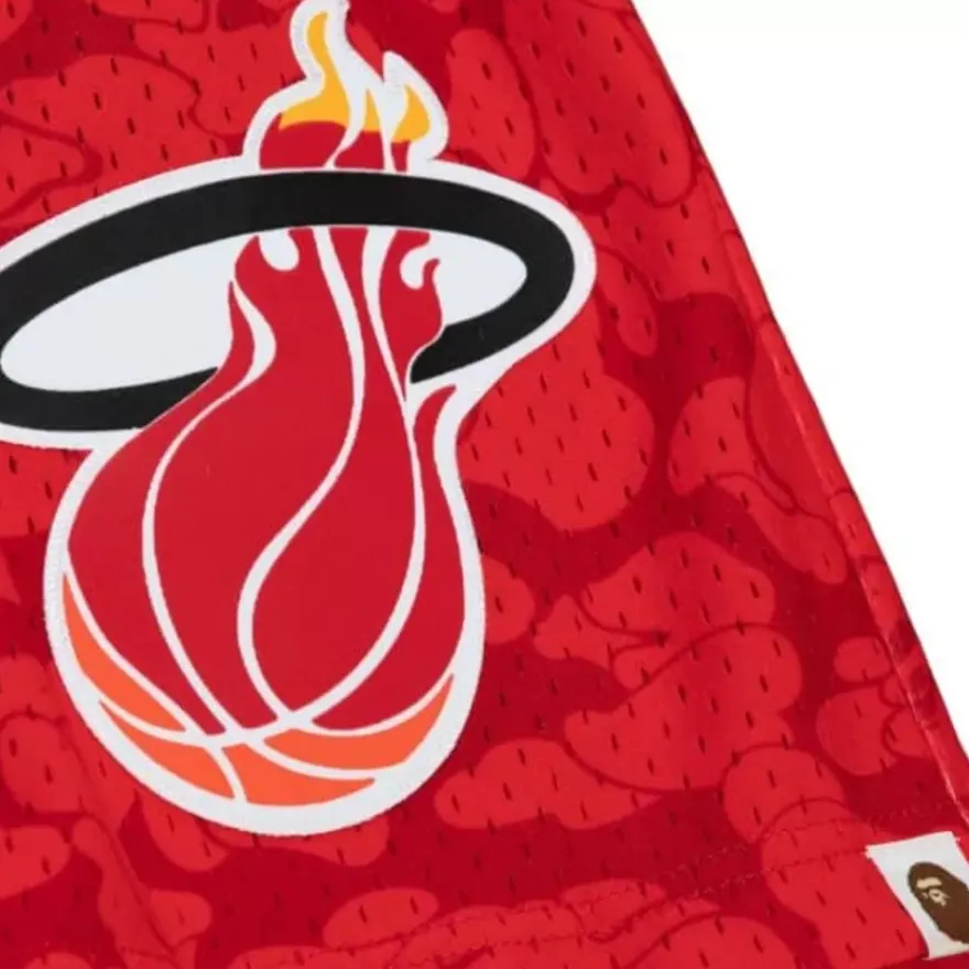 Mitchell & Ness Shorts-M&N X Bape Miami Heat Shorts