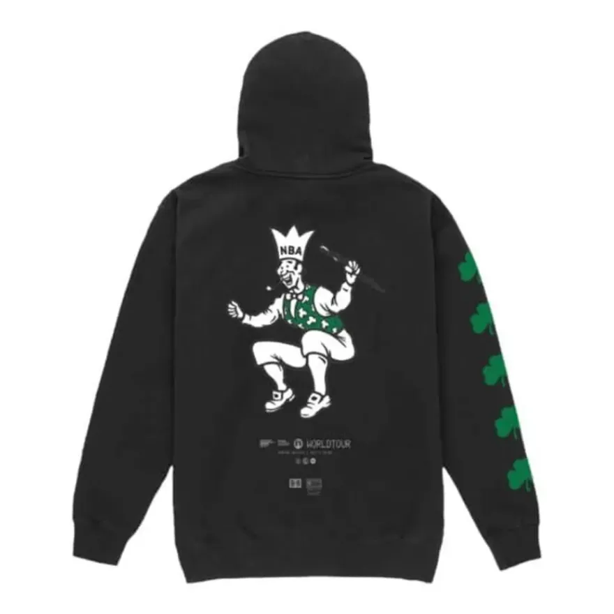 Mitchell & Ness Hoodies & Sweatshirts-M&N X Br World Tour Logo Evolution Hoodie Boston Celtics