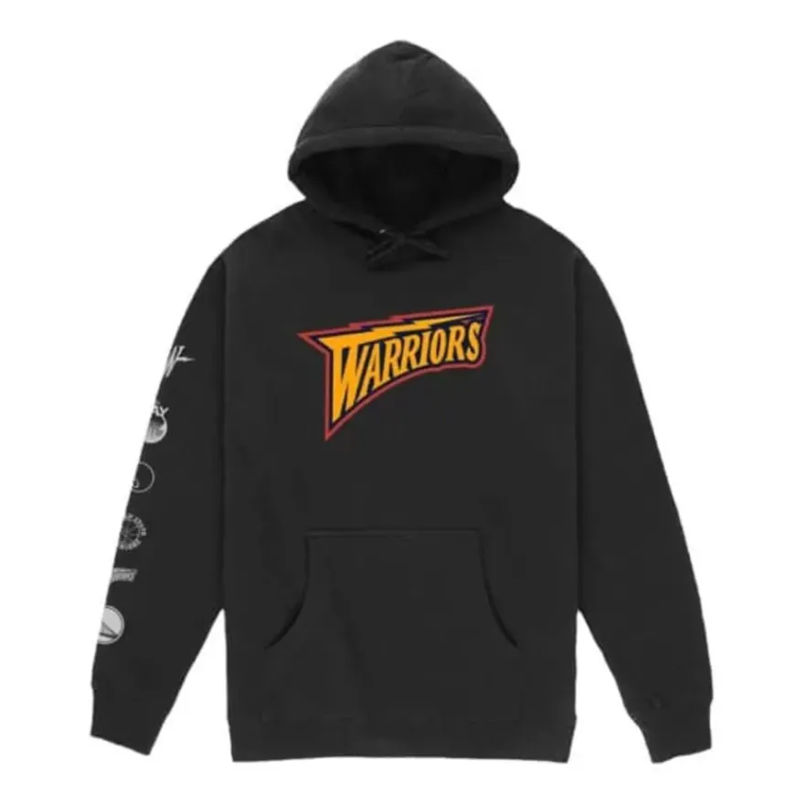 Mitchell & Ness Hoodies & Sweatshirts-M&N X Br World Tour Logo Evolution Hoodie Golden State Warriors