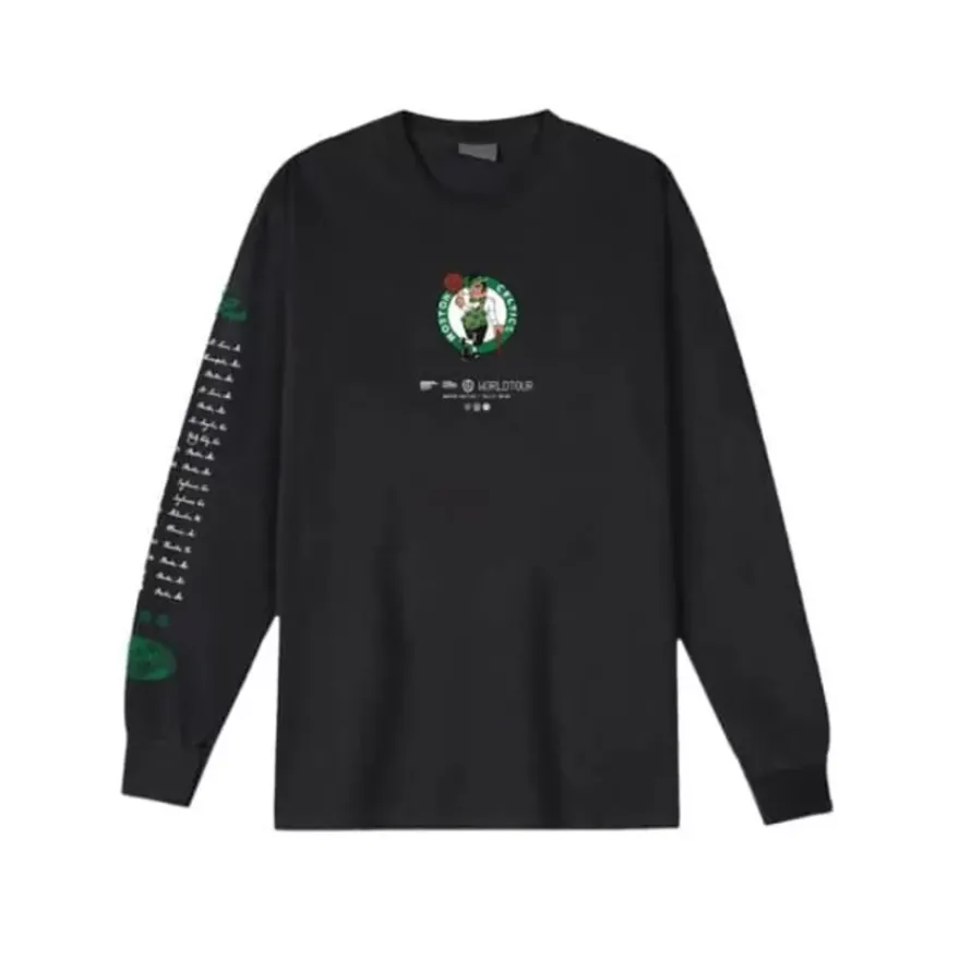 Mitchell & Ness T-Shirts & Tops-M&N X Br World Tour Long Sleeve Boston Celtics