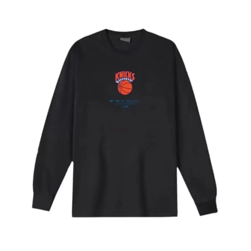 Mitchell & Ness T-Shirts & Tops-M&N X Br World Tour Long Sleeve New York Knicks