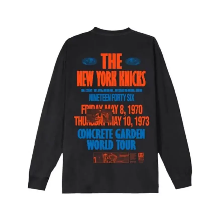 Mitchell & Ness T-Shirts & Tops-M&N X Br World Tour Long Sleeve New York Knicks