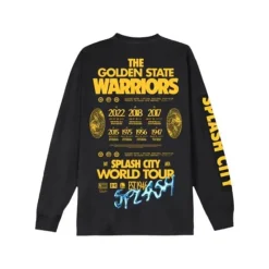 Mitchell & Ness T-Shirts & Tops-M&N X Br World Tour Long Sleeve Golden State Warriors