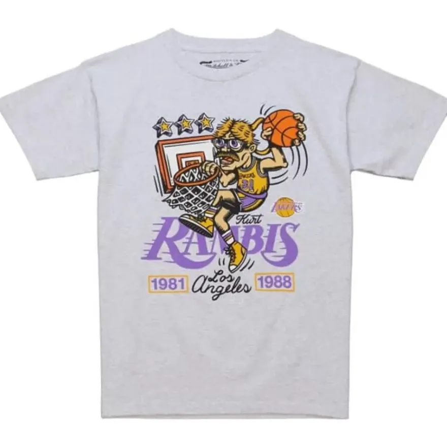 Mitchell & Ness T-Shirts & Tops-M&N X Glco Tee Los Angeles Lakers Kurt Rambis