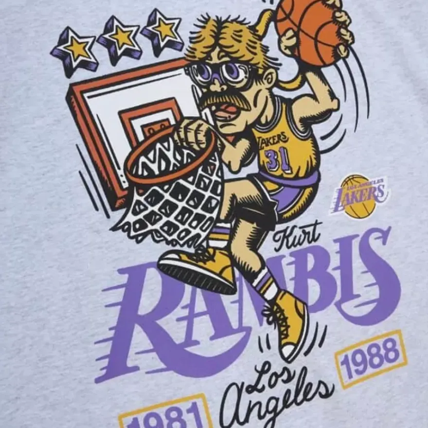 Mitchell & Ness T-Shirts & Tops-M&N X Glco Tee Los Angeles Lakers Kurt Rambis