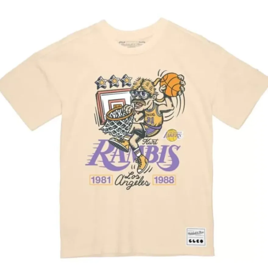Mitchell & Ness T-Shirts & Tops-M&N X Glco Tee Los Angeles Lakers Kurt Rambis