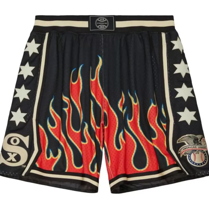 Mitchell & Ness Shorts-M&N X Jfg Flame Shorts Chicago White Sox