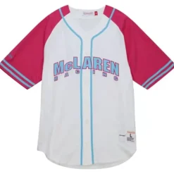 Mitchell & Ness T-Shirts & Tops-M&N X Mclaren Miami Grand Prix Cotton Button Front