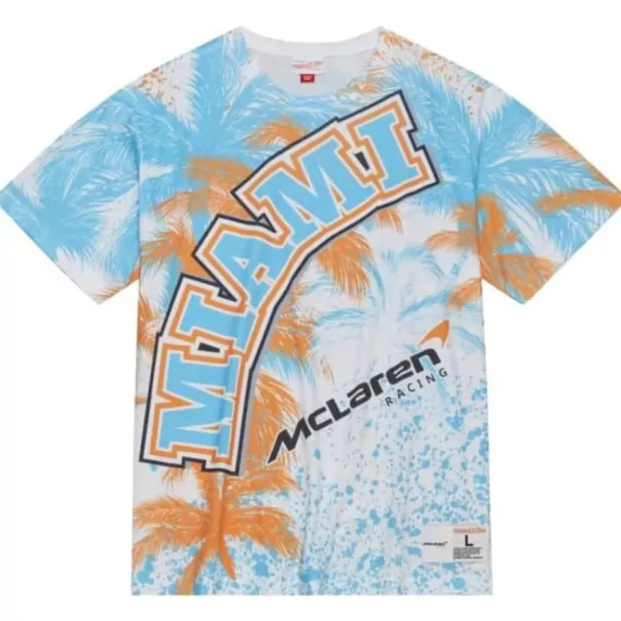 Mitchell & Ness T-Shirts & Tops-M&N X Mclaren Miami Grand Prix Team Burst Sublimated Tee