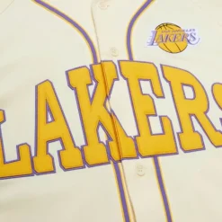 Mitchell & Ness T-Shirts & Tops-M&N X Melody Ehsani Baseball Jersey Los Angeles Lakers