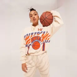 Mitchell & Ness Hoodies & Sweatshirts-M&N X Melody Ehsani Raglan Pullover New York Knicks
