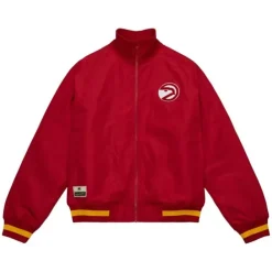Mitchell & Ness Jackets & Outerwear-M&N X Melody Ehsani Satin Jacket Atlanta Hawks
