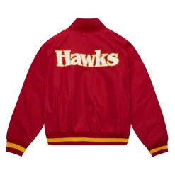 Mitchell & Ness Jackets & Outerwear-M&N X Melody Ehsani Satin Jacket Atlanta Hawks
