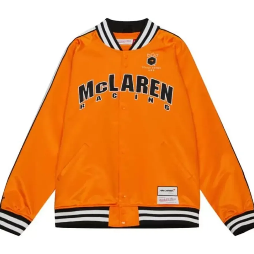 Mitchell & Ness Jackets & Outerwear-M&N X Monaco Triple Crown Satin Jacket