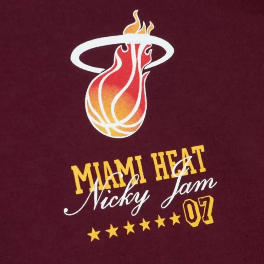 Mitchell & Ness T-Shirts & Tops-M&N X Nicky Jam Miami Heat Shirt