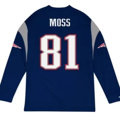 Mitchell & Ness T-Shirts & Tops-Name & Number Long Sleeve Tee New England Patriots 2009 Randy Moss
