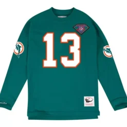 Mitchell & Ness T-Shirts & Tops-Name & Number Longsleeve Miami Dolphins Dan Marino