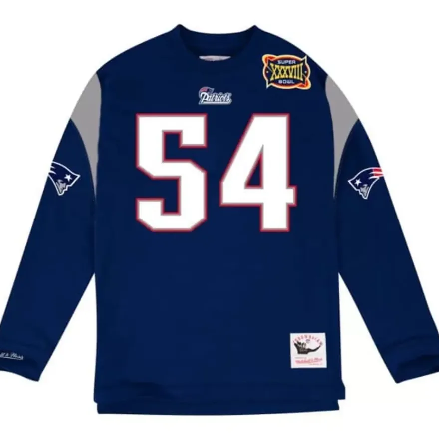 Mitchell & Ness T-Shirts & Tops-Name & Number Longsleeve New England Patriots Tedy Bruschi