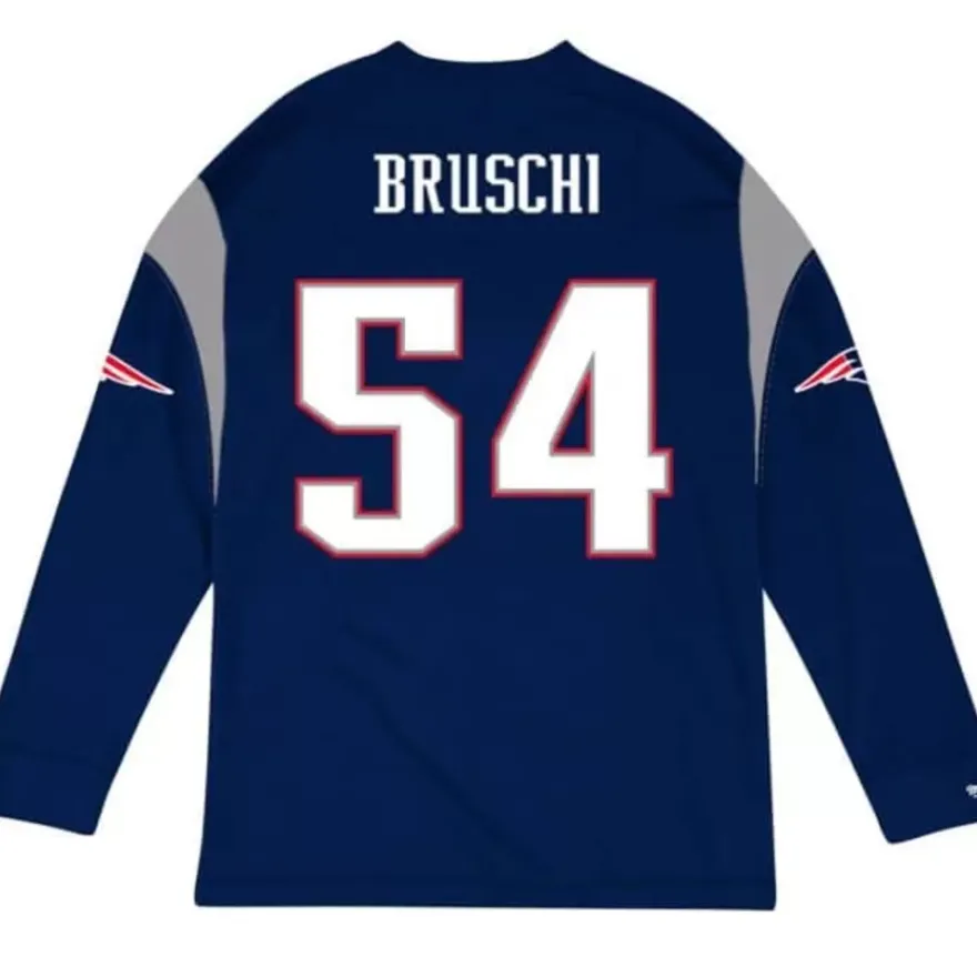 Mitchell & Ness T-Shirts & Tops-Name & Number Longsleeve New England Patriots Tedy Bruschi