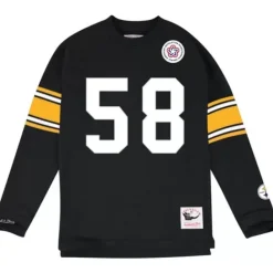 Mitchell & Ness T-Shirts & Tops-Name & Number Longsleeve Pittsburgh Steelers Jack Lambert