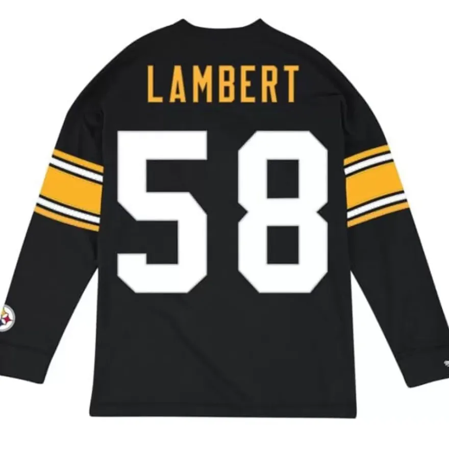 Mitchell & Ness T-Shirts & Tops-Name & Number Longsleeve Pittsburgh Steelers Jack Lambert