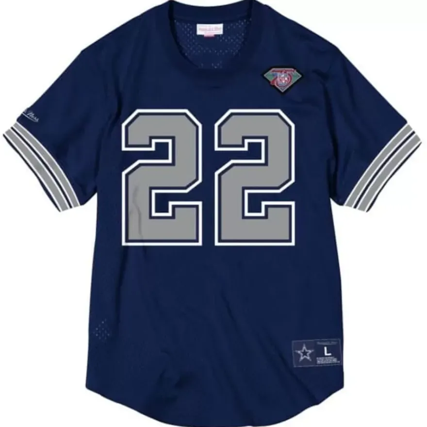 Mitchell & Ness T-Shirts & Tops-Name & Number Mesh Crewneck Dallas Cowboys Emmitt Smith