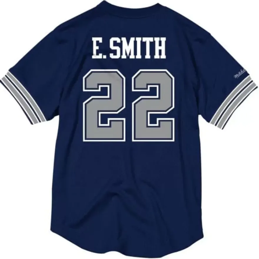 Mitchell & Ness T-Shirts & Tops-Name & Number Mesh Crewneck Dallas Cowboys Emmitt Smith