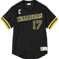 Mitchell & Ness T-Shirts & Tops-Name & Number Mesh Crewneck Golden State Warriors Chris Mullin