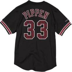 Mitchell & Ness T-Shirts & Tops-Name & Number Mesh Crewneck Chicago Bulls Scottie Pippen