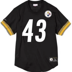 Mitchell & Ness T-Shirts & Tops-Name & Number Mesh Crewneck Pittsburgh Steelers Troy Polamalu