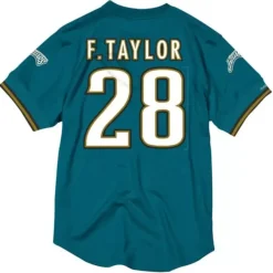 Mitchell & Ness T-Shirts & Tops-Name & Number Mesh Crewneck Jacksonville Jaguars Fred Taylor